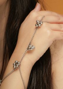Silver Tone Hand Chain