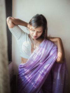 Elegant Lavender Saree
