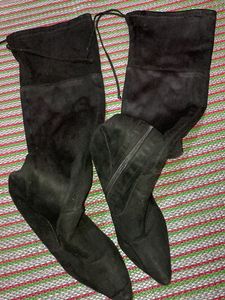 Black Thigh High Boots