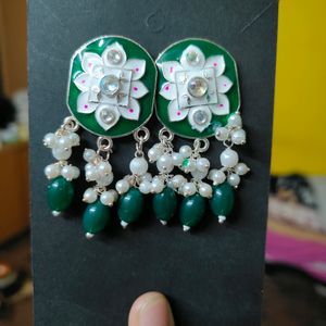 Desi Green Jhumkas