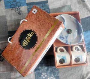 Marble Mug &amp; Plate Set
