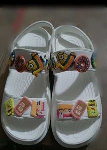 Fun Cartoon White Sandals
