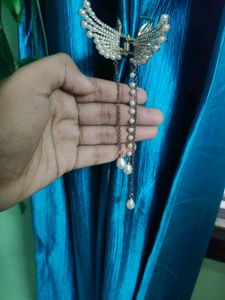 Pearl &amp; Crystal Wing Hair Claw
