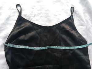 Brand New (Newme) Black Satin Maxi Dress