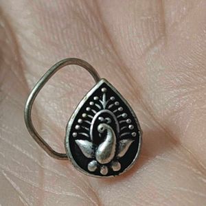 Vintage Silver Peacock Nose Ring