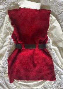 Alamode By Akansha Red Sweater Vest &amp; White Shirt