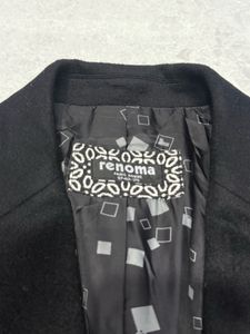 Unisex Black Formal Cashmere Soft Fabric Coat