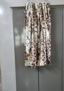 Floral Print Window Curtains