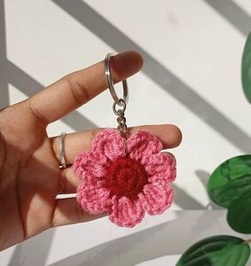 Crochet Flower Keychain