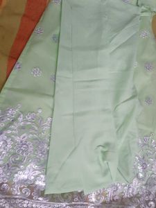 Pista Green Dupatta Set