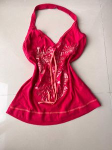 Red Halter Top