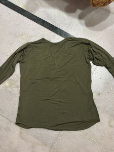 Olive Green Long Sleeve Tee