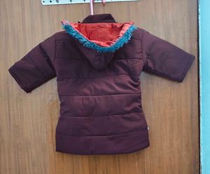 Girls Maroon Puffer Jacket