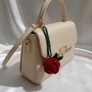 Crochet Hair Clip and keychain Set