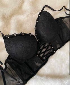 Black Lace Corset Bralette