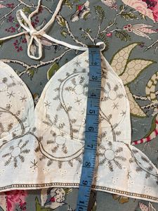 Embroidered Halter Top