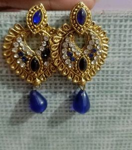 Elegant Blue Drop Earrings