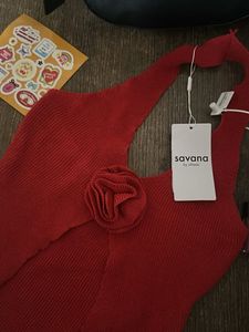Rose Knit Top❤️🍓🐙🍉🧣👠🥤