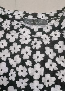 Floral Print Tie-Front Top