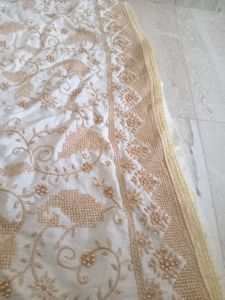 Embroidered Kurta With Shawl