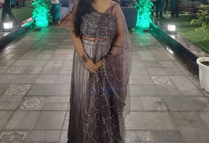 Mauve Purple Shaded Lehenga Sleeves Available