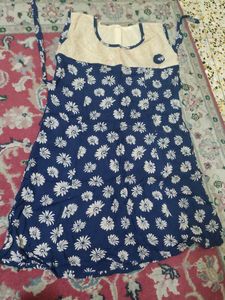 Girls' Blue Floral Dress