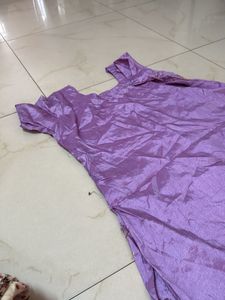 Purple Embroidered Dress Material