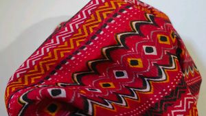 Red Paisley Print Scarf