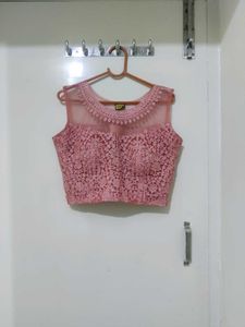 Pink Embroidered Lehenga Set