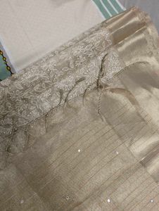 Dhakai Kora Silk Embroidered Saree