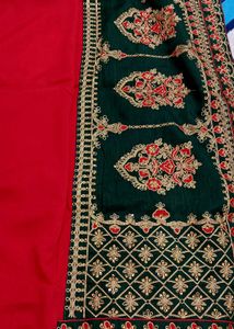 Designer Red Color Saree