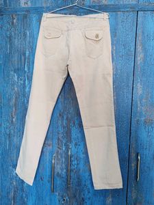Beige Casual Pants