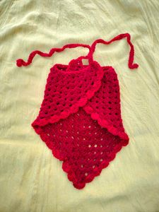 Maroon Crochet bandana