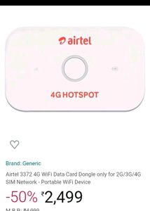 AIRTEL 4G HOTSPOT ( All Sim Supported)