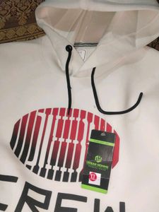 White Crew Hoodie sweatshirt jacket