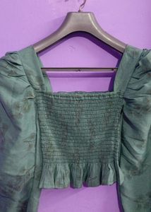 Glamourous See Green 💚 Cute Crop Top For Girls