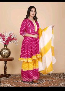 Summer Special Cotton Rayon Sharara Garara Set