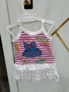 Sleevless Baby Girl Frock