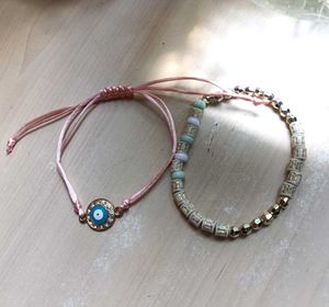adjustable and beaded bracelet set