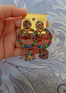 Colorful Jhumka Earrings