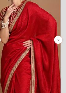 Splendid Dark Red Saree Pre Draped