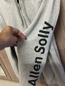 Allen Solly Grey Hoodie Men(Medium Size)