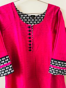 Magenta Pink Cotton Kurti