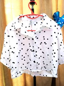 Brand New Polka Dots Crop Shirt