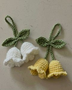 Valley Of Lilly Crochet Charm 2 Pieces