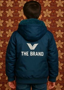 Boy&#39;s Navy Blue Hooded Jacket