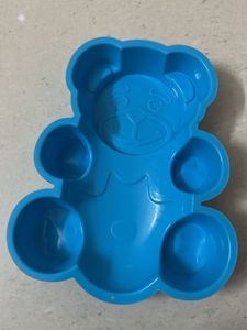 Blue Color Teddy Silicon Cake Mould