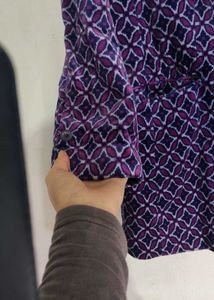 Patterned Purple Blazer