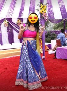 Pink Blue Lehnga