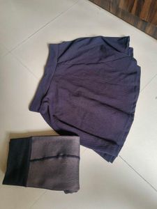 Mini Black Skirt With Stocking